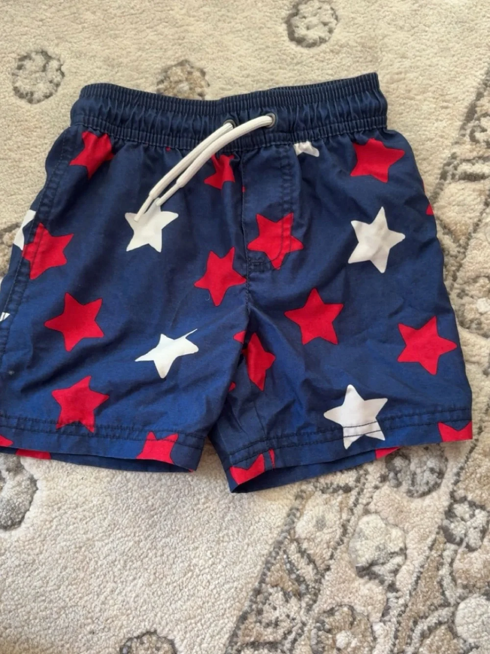 Carter's Navy Swim Shorts with Red & White Stars